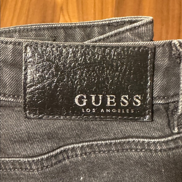 Guess Charcoal Jeans with Rhinestone Accents- a few rhinestones missing - Picture 2 of 8
